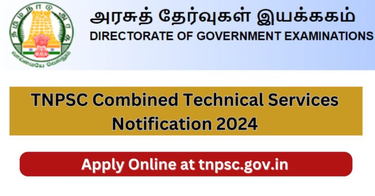 TNPSC Combined Technical Services Notification 2024